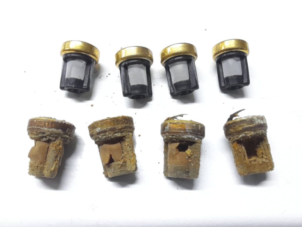 zanesené filtre benzínových vstrekovačov